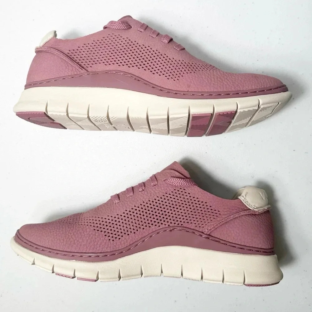 Vionic Fresh Joey Casual Lace Up Sneaker Shoes Mauve Pink Nubuck Size 6.5 Women - Picture 6 of 10